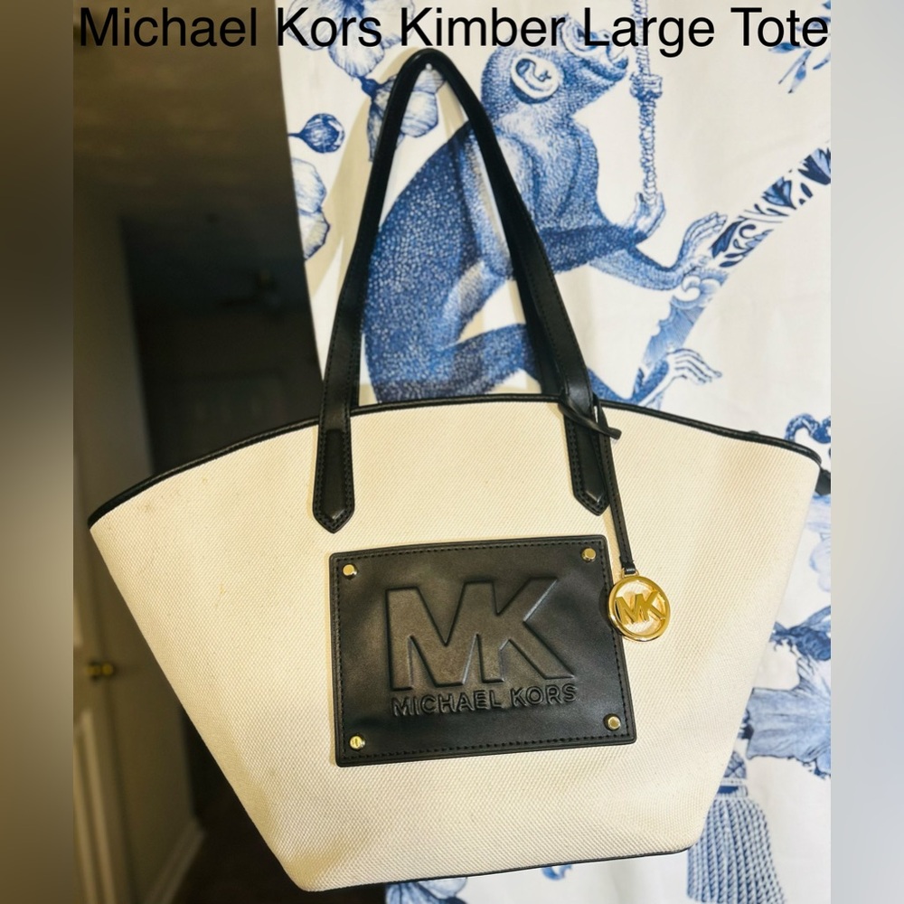 •SALE•Michael Kors Kimber Large Black Authentic Tote WTags/Pre-Owned Retail:$558